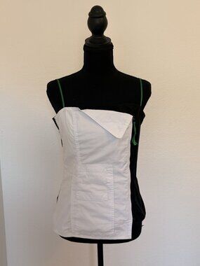 Cop Copine black and white corset top Size M